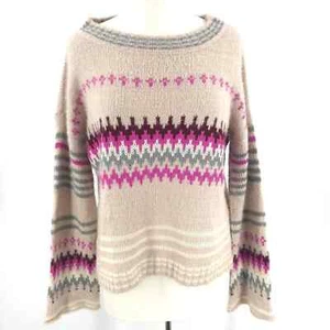 Light Pink NWT Angora-like Sweater Flared Sleeves Hot Pink  #A10 - Picture 1 of 7