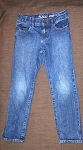 Size 6 Kids Straight Leg Dark Wash Jeans Adjustable Waist Place Brand - Picture 1 of 3