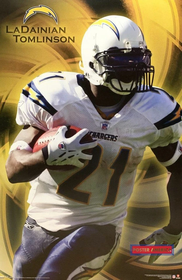 拉代尼安·汤姆林森官方 NFL 2007 充电器海报 22.5 x 34 — 第 1/1 张图片