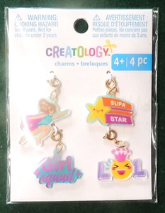 4pc Creatology Pendants Charms Girl Squad LOL Supa Star Caped Super-Woman New - Picture 1 of 1
