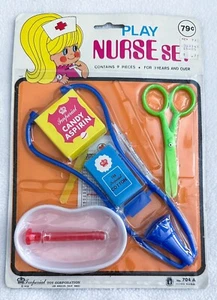 Vintage 1974 Imperial Toy Corp Card Back NURSE Play Set Hong Kong # 704 A RARE - Picture 1 of 5