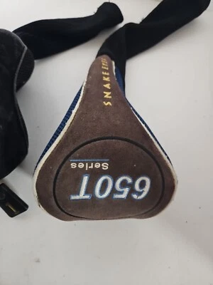 Cubierta de cabeza de conductor de 2 ojos de serpiente protección de cabeza de palo de golf, estilo calcetín negro  Foto 1 de 4