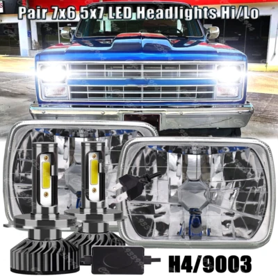 Par de faros LED de alta/baja lámpara DRL Fit Chevrolet C10 C20 C30 1981-1986 Foto 1 de 4