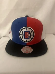 LA Clippers Mitchell and Ness Team Era Pinwheel Stripe SnapBack Hat Royal - Picture 1 of 5
