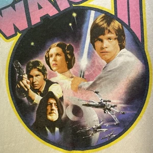 Camiseta Fina Star Wars Mighty Mangas 3/4 Cuello Redondo Gráfico Talla M - Años 70 Look - Leia - Imagen 1 de 9