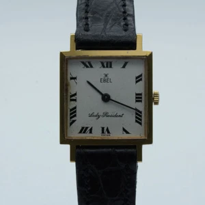 EBEL VINTAGE DAMEN UHR STAHL VINTAGE HANDAUFZUG 20MM ARMBANDUHR SQUARE - Bild 1 von 9