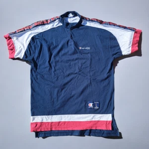Champion tshirt bande loggate vintage 90S fatta in Italia 100% cotone taglia L - Foto 1 di 9
