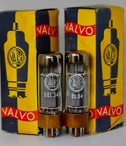 EL34 6CA7 NOS VALVO 1950 D-D-GETTER MATCHED PAIR BWB FALCON TUBES PLATE-MATCHED - Picture 1 of 16