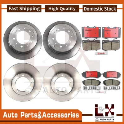 Kit de rotores de freno delanteros traseros pastillas de freno de cerámica Brembo OE para Lexus LX470 2006 Foto 1 de 4