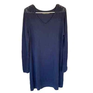 Prana Kleid Gr. XL Pullover blau Strick Herbst Herbst lässig bequem kuschelig Acryl V-Ausschnitt - Bild 1 von 9