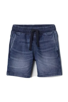 H&M Boys Sz 6-7Y Soft Dark Denim pull-on stretch waistband w/ drawstring. - Image 1 of 4