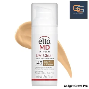 Protector solar facial Elta MD UV transparente tintado FPS 46 1,7 oz nuevo en caja EXP: 2027/03 - Imagen 1 de 6