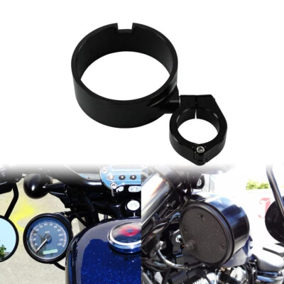 CNC Seite Montieren Tacho Barcket 39mm Clamp Schwarz Für Harley Dyna Sportster - Image 1 of 4