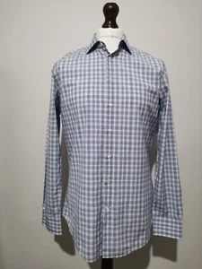 ETRO Shirt Mens Size 41 EU Long Sleeve Blue White Button Up Cotton £315+ RRP - Picture 1 of 9