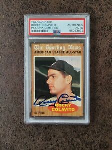 1962 Topps Rocky Colavito #472 - PSA/DNA Autographed - New York Yankees