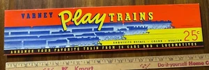 Vintage 1940 Varney Play Trains Karton NOS 4 Lokomotiven 26 Autos Spielzeug - Bild 1 von 7