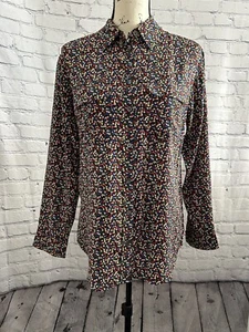 Equipment Femme Floral 100% Silk Button Down Blouse Shirt Top Size XS - Picture 1 of 6