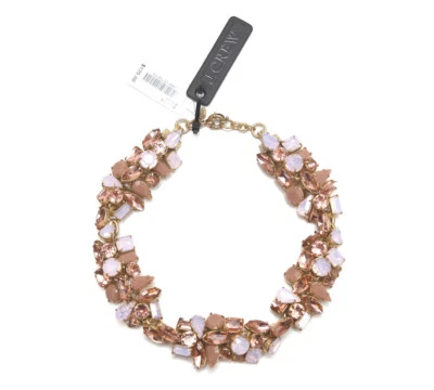 J.CREW Glacier Statement Necklace B8190 CRYSTAL PINK - AUTHENTIC - NEW WITH TAGS - Image 1 of 4