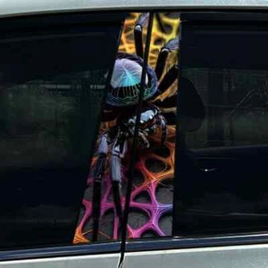 2x Spider Silk Car Center Pillar Sticker B-Pillar Protective Film Decals - Foto 1 di 12