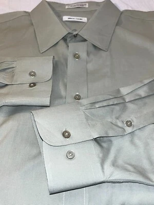 PIERRE CARDIN ** мужской размер 2 XL ** длинным рукавом Оксфорд рубашка ** Sage зеленый - Изображение 1 из 4
