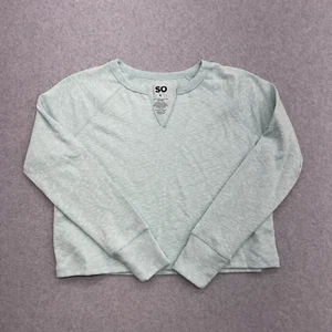 SO Pullover Damen Small Cropped Langarm VNeck leicht Stretch - Bild 1 von 9