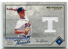 2003 Donruss Timber and Threads Braves Baseball Card #48 Tom Glavine Jsy/225