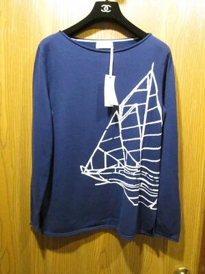Suéter Pullover Vineyard Vines Para Mujer Azul Profundo Náutico Intarsia Talla S $125 Foto 1 de 4