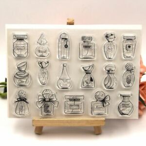 1pc Perfume Bottles Transparent Silicone Stamp Clear Card Making Seal Stamps Scr
