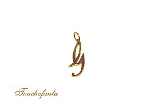 14K YELLOW GOLD SCRIPT INITIAL " G " VERY PRETTY DESIGN HIGH POLISHED. - Picture 1 of 3