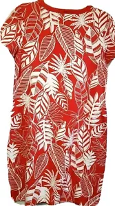 NWT Woman OLD NAVY Pullover DRESS Size MEDIUM Red & White Floral Print $29.95 - Picture 1 of 4