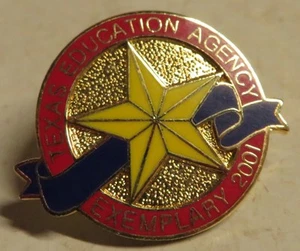Texas Education Agency Exemplary 2001 Association Anstecknadel rund 7-8" Pinback - Bild 1 von 11