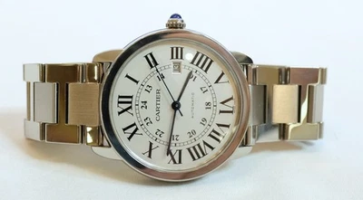 Reloj Automático Cartier Ronde Solo XL 42mm 3802 Acero Inoxidable Fecha Diciembre 2021 - Bonito Foto 1 de 4