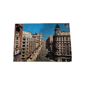 Jose Antonio Avenue Madrid Spanien Vintage 4x6 Postkarte verschickt - Bild 1 von 6