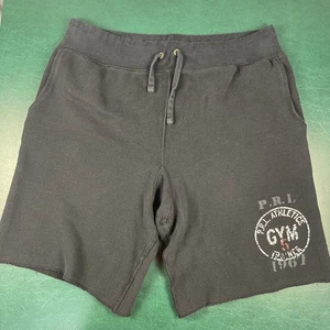 Pantalones Cortos Polo Ralph Lauren Para Hombre Grandes (Se Ajusta a XL) Azul Marino Sudor Gimnasio Entrenamiento Cordón - Imagen 1 de 7