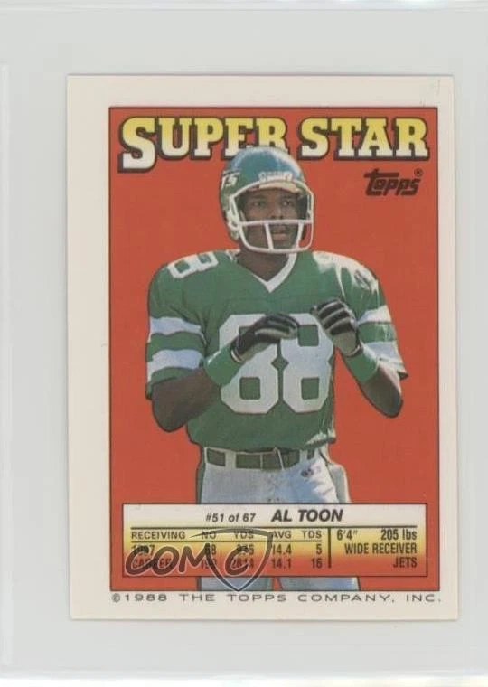 1988 Super Star Sticker Back Cards Mike Cofer Al Toon Alonzo Highsmith Rookie RC - Image 1 of 2