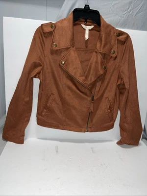 Chaqueta de moto de gamuza sintética Matilda Jane para niñas talla 16 Foto 1 de 4