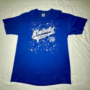 Kentucky Wildcats - blaues T-Shirt Gr. Large Vintage - NCAA Basketball - Bild 1 von 6