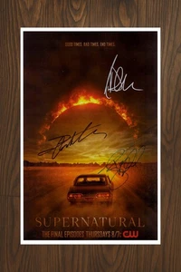 SUPERNATURAL Signed Movie Poster 11x17 with COA - Authentic Memorabilia - Picture 1 of 3