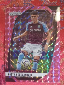 Kosta Nedeljkovic 2024/25 Panini Prizm Soccer PINK Mosaic RC Rookie Aston Villa - Picture 1 of 1