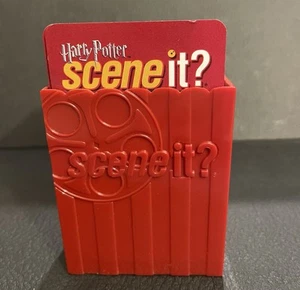 2005 Mattel SCENE IT? Harry Potter TRIVIA Cards & RED Plastic Holder ONLY - Picture 1 of 6