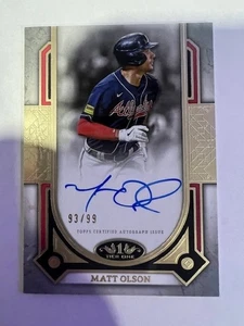 2024 Topps Tier One Matt Olson Prime Performers Auto #93/99 Braves - Imagen 1 de 3