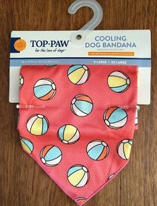 Top Paw Cooling Dog Bandana XL - XXL Pink Beach Ball Design NEW - Picture 1 of 4