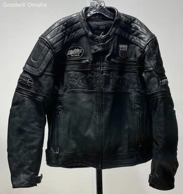 Chaqueta de motocicleta acolchada de cuero negra Scorpion Exo para hombre talla XL usada Foto 1 de 4