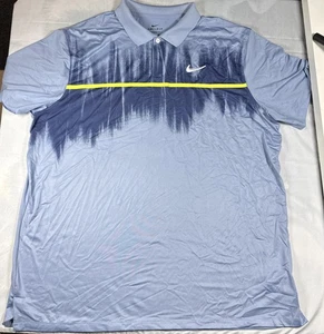 Men’s XL Nike Golf Collared Shirt Blue Dri Fit - Picture 1 of 5
