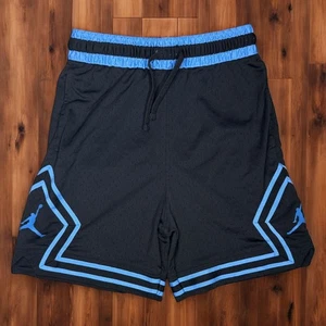 Nike Air Jordan Dri-Fit Diamond Shorts Mens Small Mesh Black Blue Basketball - Picture 1 of 6