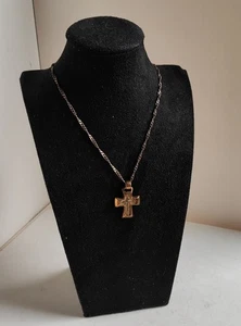 Vintage UdSSR 925 Sterling Silber Kreuz mit Kette. - Bild 1 von 9
