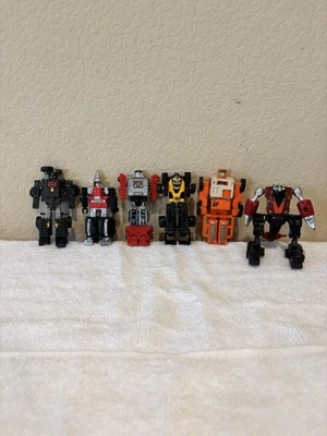 VINTAGE  1980'S GO-BOTS/TRANSFORMERS LOT OF 6 FIGURES Bandai Takara - Image 1 of 4