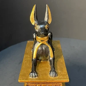 Ägyptischer Gott Anubis Schakal Unterwelt Schatz Schrein Grab Resin 2000 Veronese - Bild 1 von 12
