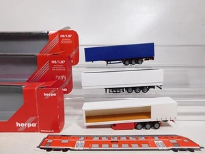3X Herpa H0 1:87 Rimorchio 3A 075411 075572 075954 Mint+Box #DP347-0,5 - Foto 1 di 5
