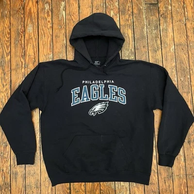 Philadelphia Eagles Starter Hoodie Sweatshirt Men’s XL Black - Image 1 of 4